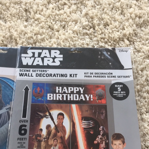 Star Wars table decorating kit and wall decorating kit bundle.  New - Picture 2 of 11